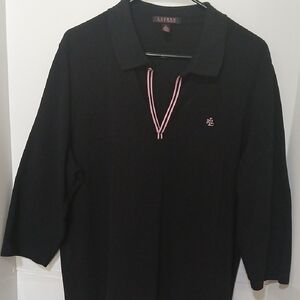 Ralph Lauren Black Top with Pink Details